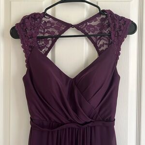Plum colored azazie dress size A0